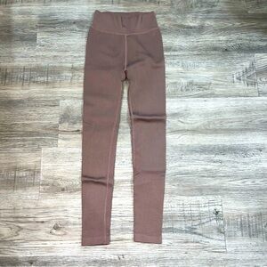 Calvin Klein performance ribbed brown leggings extra small